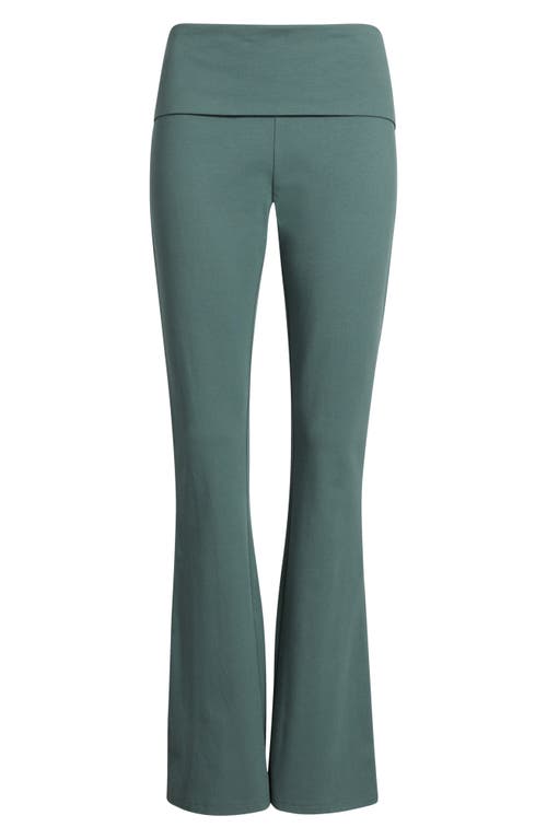 Bp. Foldover Flare Leggings In Green