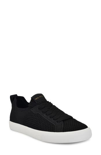Nine West Lala Lace-up Sneaker In Black