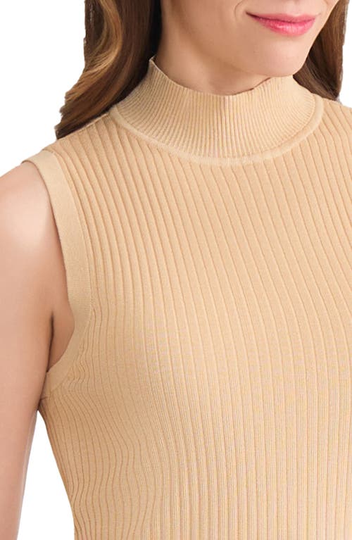 Jones New York Rib Sleeveless Turtleneck Sweater In Neutral