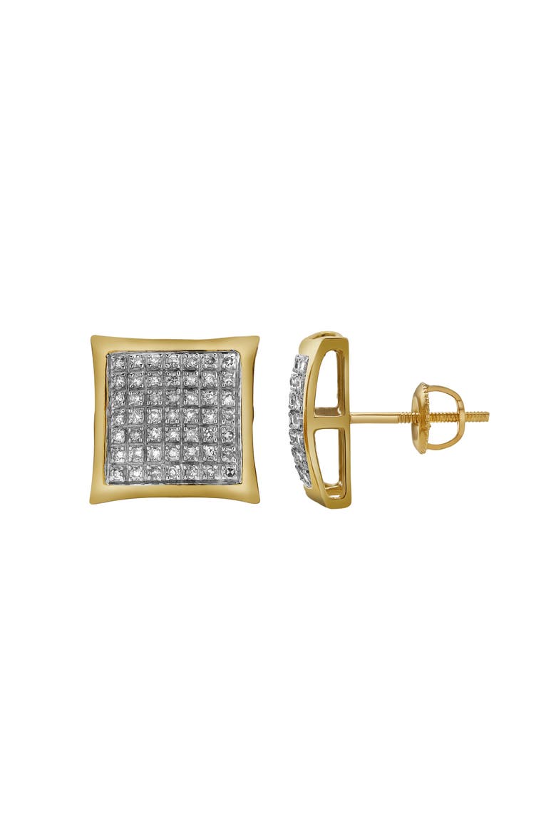 Valente 10K Yellow Gold Diamond Unisex Earrings - 0.36 Cts, Alternate, color, 10K Yellow Gold