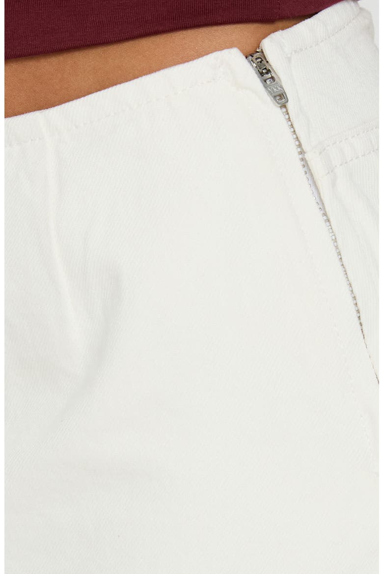 Stefenie Low Rise Denim Skort, Alternate, color, ECRU