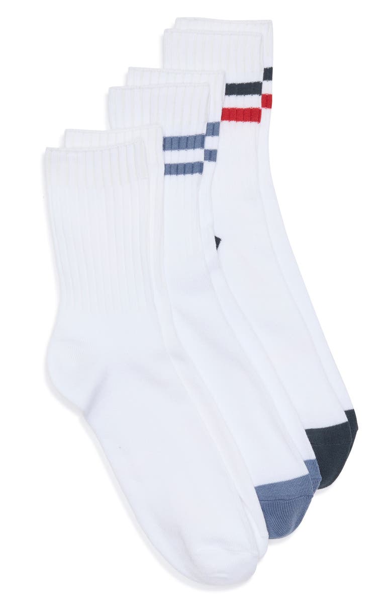 NORDSTROM RACK Assorted 3-Pack Crew Socks, Main, color, 