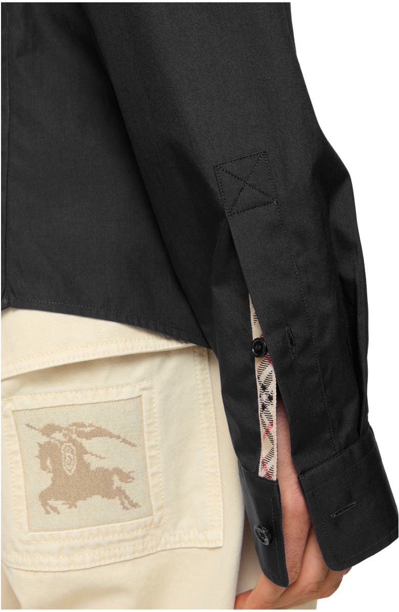 Burberry Regular Fit Cotton Poplin Shirt, Main, color, Black