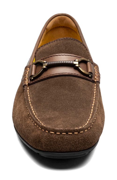 Florsheim Motor Moc Toe Bit Driving Loafer In Brown Suede