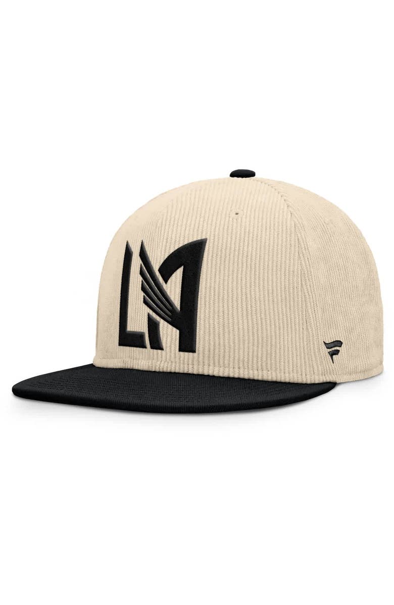 FANATICS Men's Fanatics Cream LAFC Tempo Corduroy Snapback Hat, Main, color, 