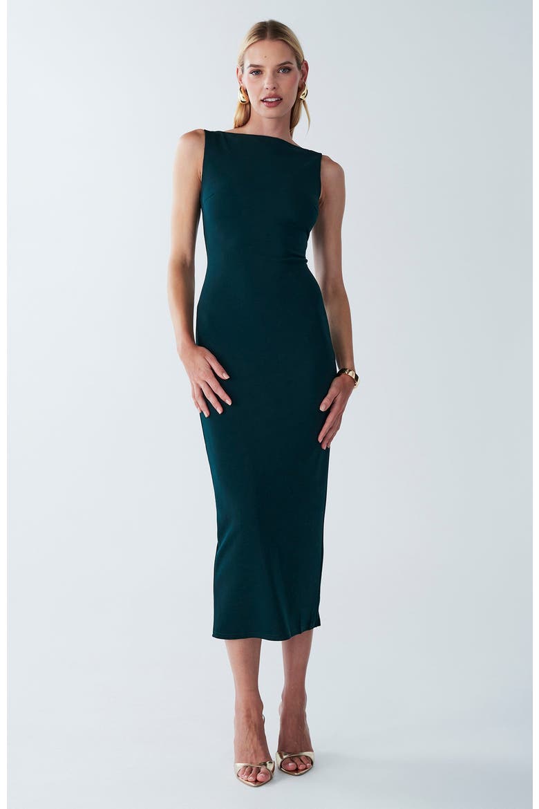 Shian Midi Dress, Alternate, color, Emerald