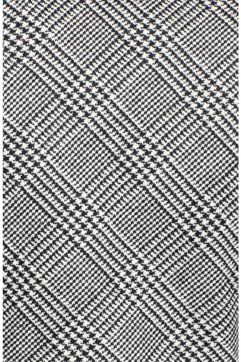 Leather Elbow Patch Houndstooth Jacket, Alternate, color, BLACK/ CREAM/ WHISKEY