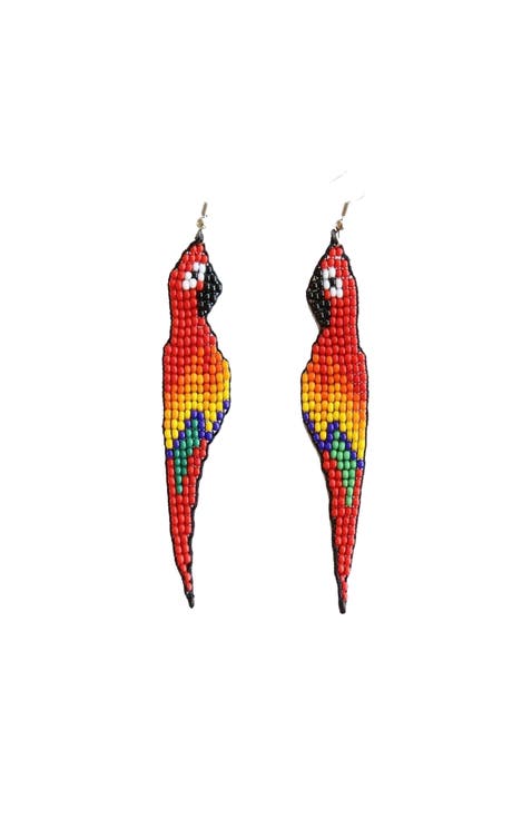 Red Parrot Earrings