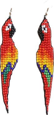 Fosterie Red Parrot Earrings