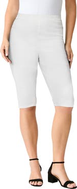 Roaman's Plus Size Comfort Stretch Bermuda Jean Short