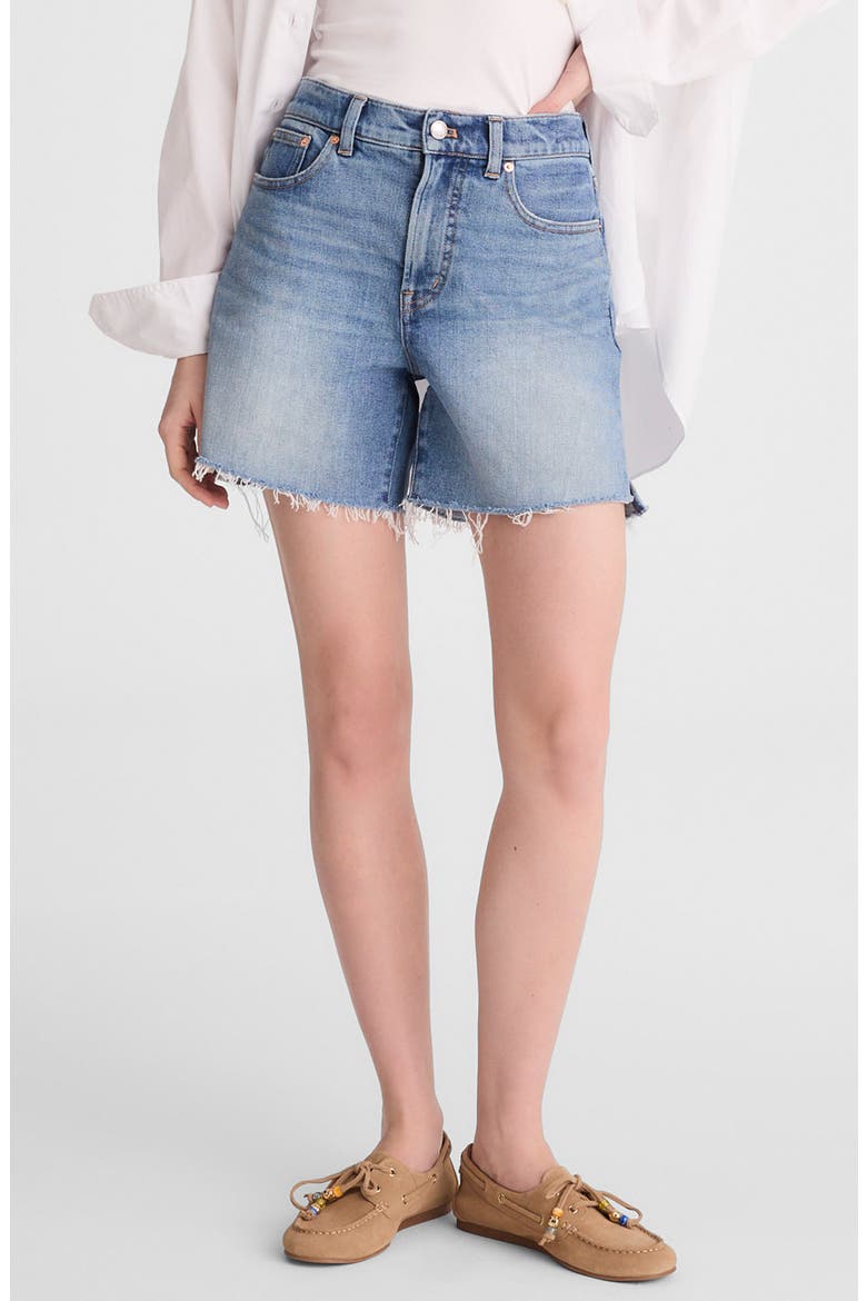 The Perfect Vintage Mid Length Denim Shorts, Main, color, MIDVALE WASH
