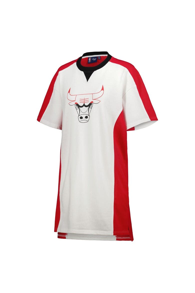 Women's G-III 4Her by Carl Banks White Chicago Bulls Free Throw T-Shirt Dress, Alternate, color, White