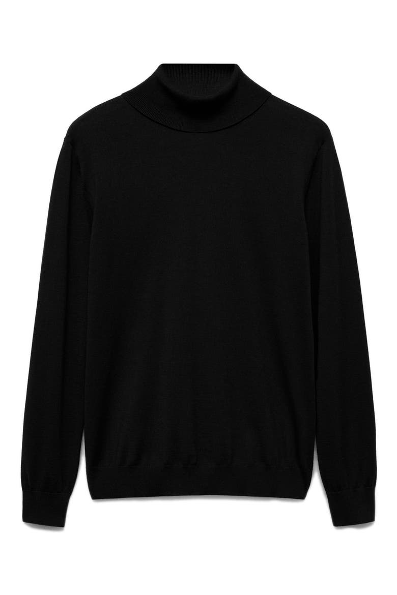 Wool Turtleneck Sweater, Alternate, color, BLACK