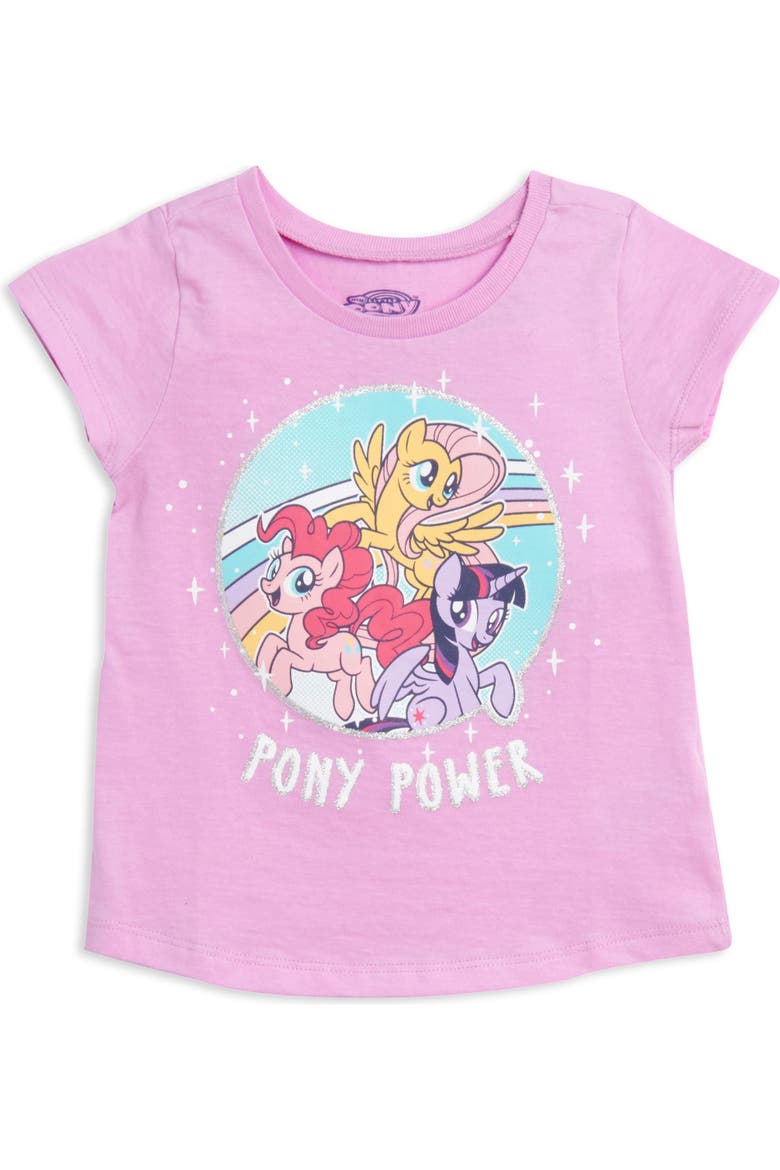 Glitter 3-Pack T-Shirts, Alternate, color, Grey Pink Blue