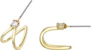 Adornia 14K Gold Plated Cubic Zirconia Wrap Stud Earrings