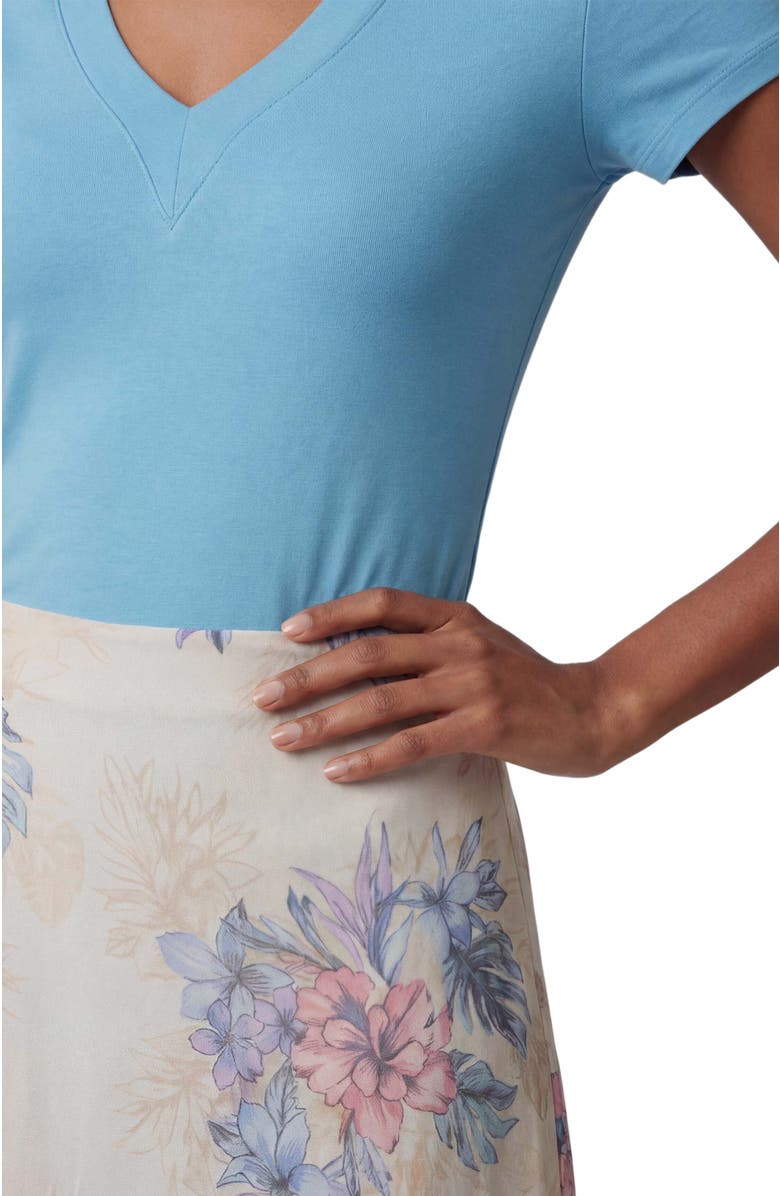 Lords of Harlech Exotic Floral Womens Midi Skirt, Alternate, color, Exotic Floral Natural