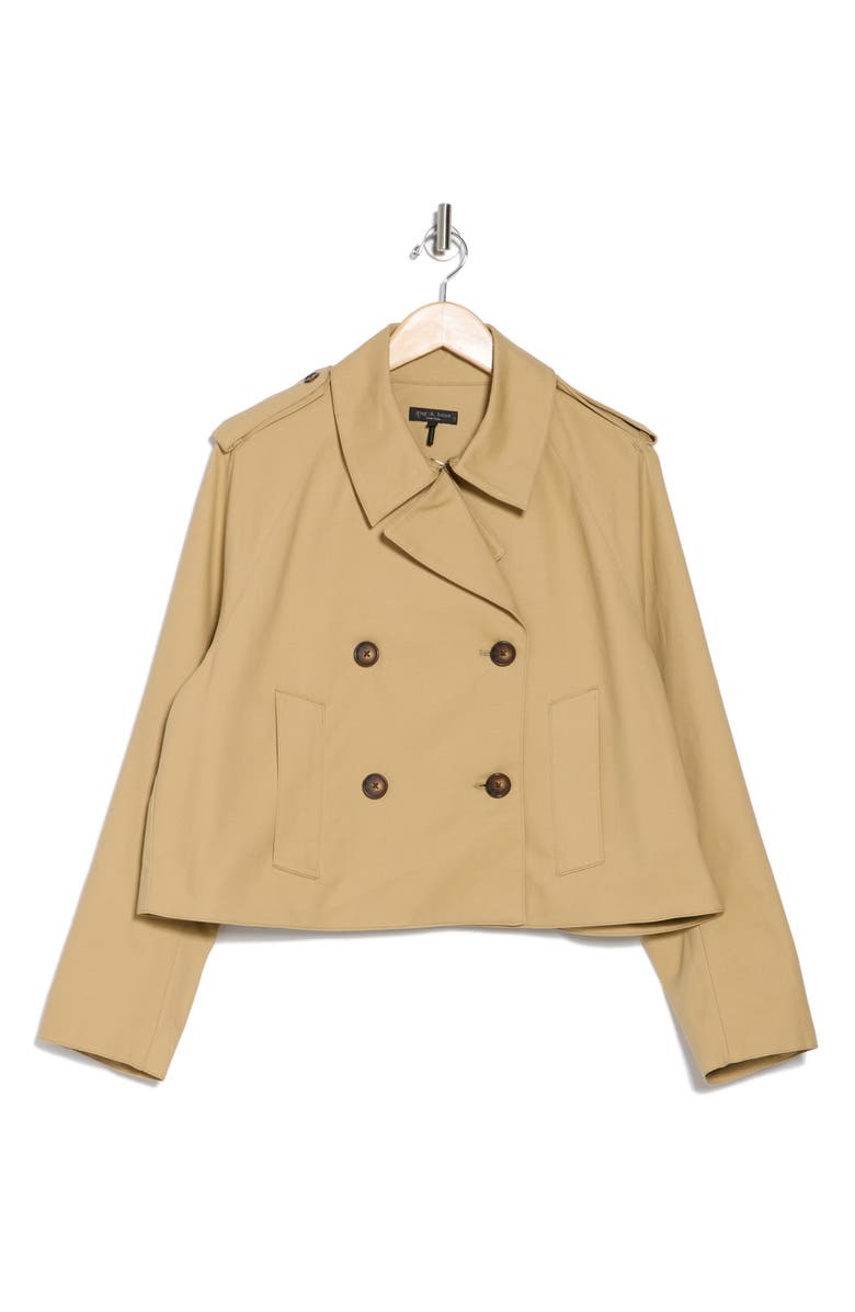 rag & bone Talia Crop Trench Jacket, Alternate, color, Khaki