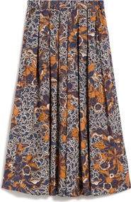 Weekend Max Mara Uomo Paisley Floral Cotton Skirt