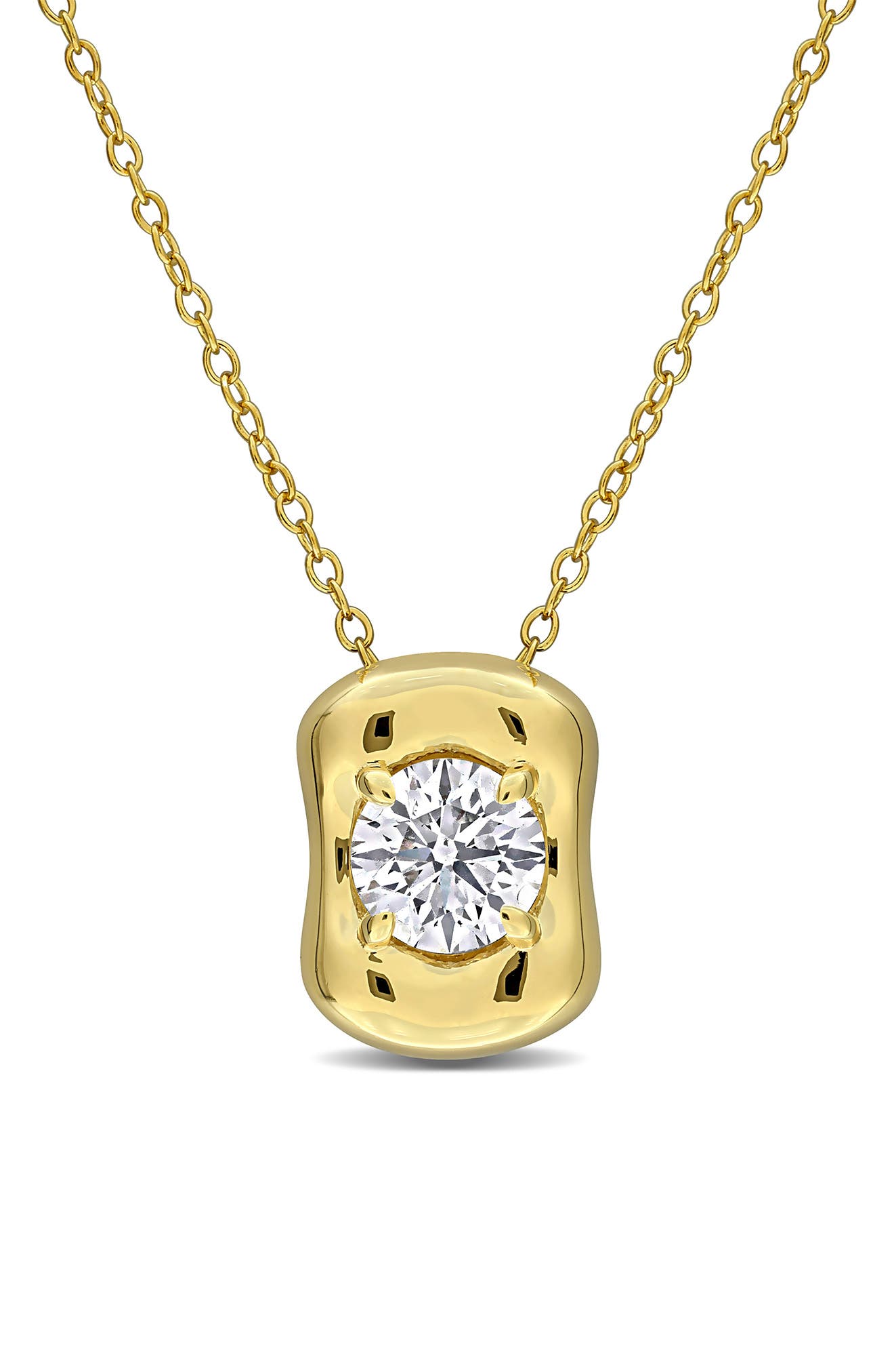 Created Moissanite Pendant Necklace
