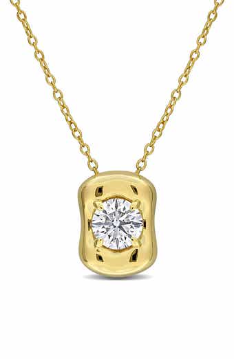 Created Moissanite Pendant Necklace