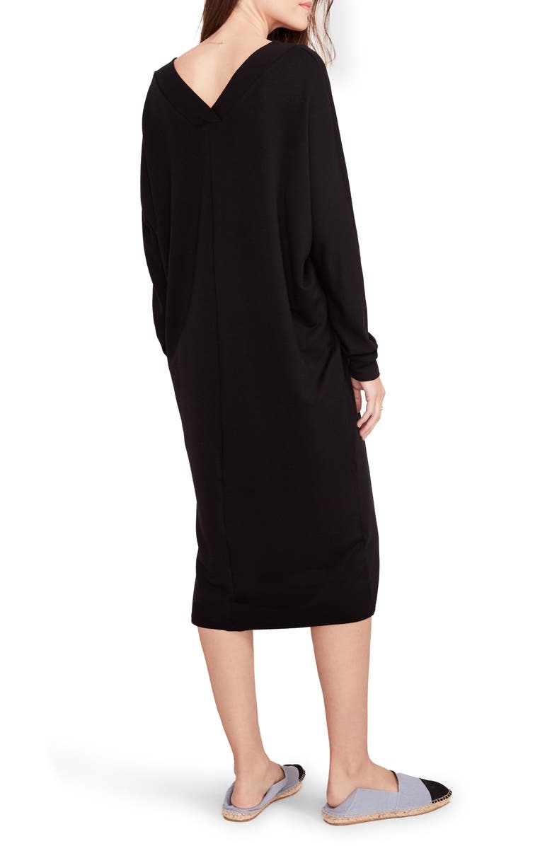 HATCH The Visitor Hospital Long Sleeve Maternity Midi Dress, Alternate, color, 