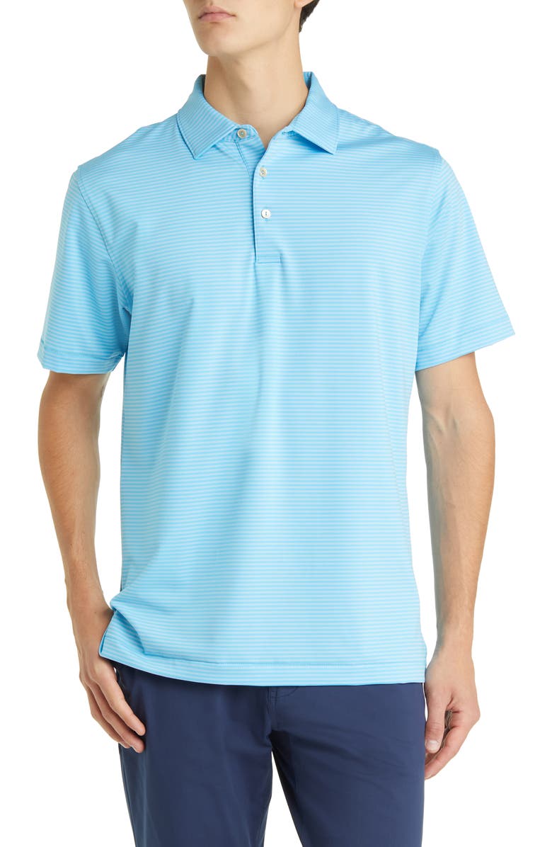 Peter Millar Hales Stripe Performance Jersey Polo, Main, color, 