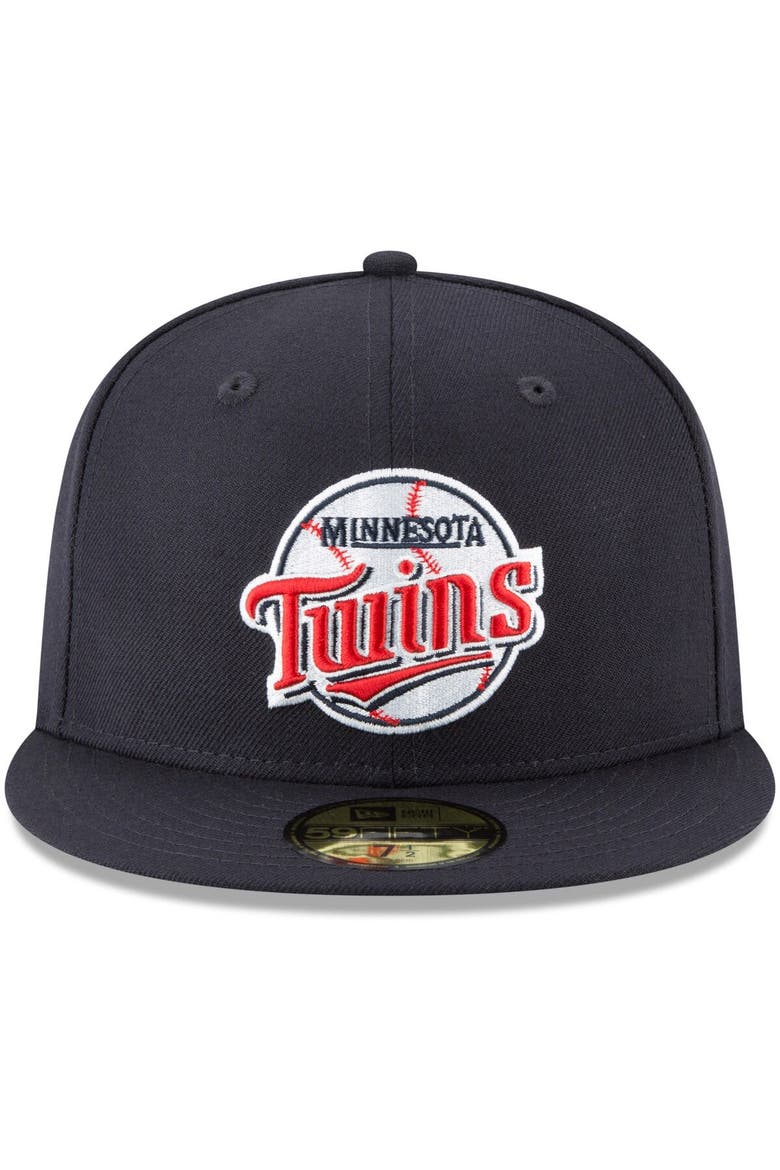 Men's New Era Navy Minnesota Twins Cooperstown Collection Wool 59FIFTY Fitted Hat, Alternate, color, Navy