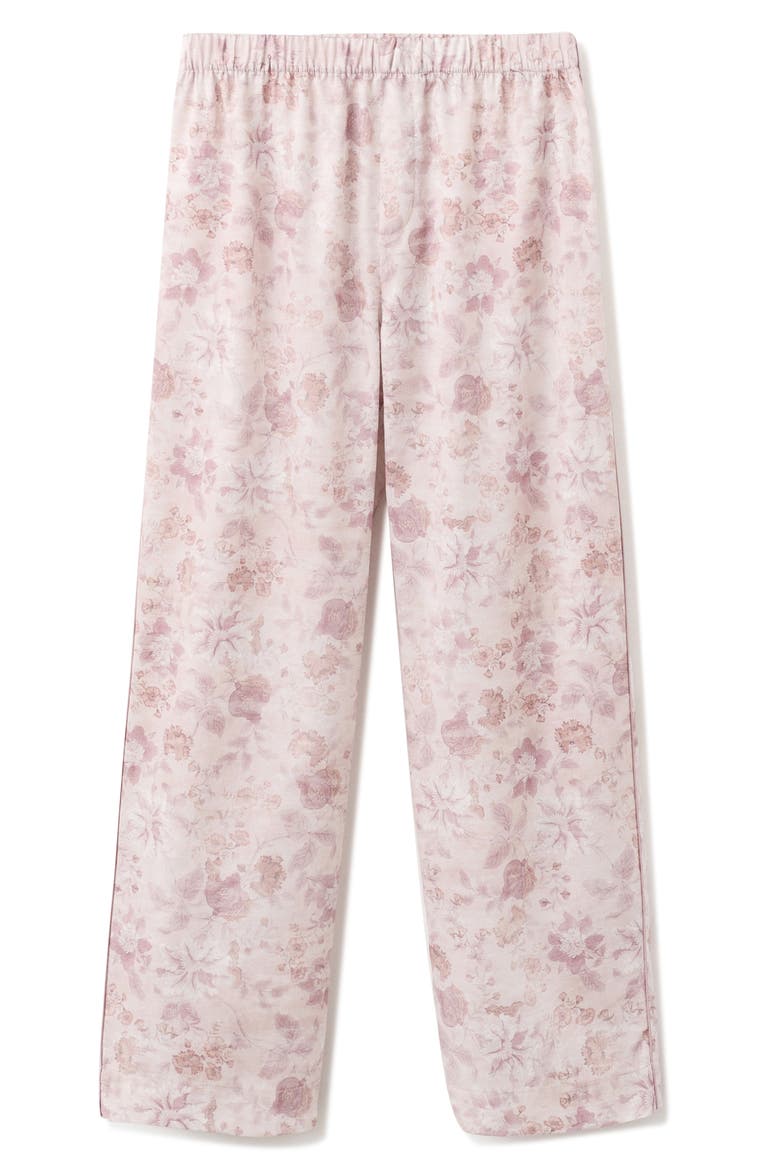 Print Cotton Pajama Pants, Alternate, color, PINK