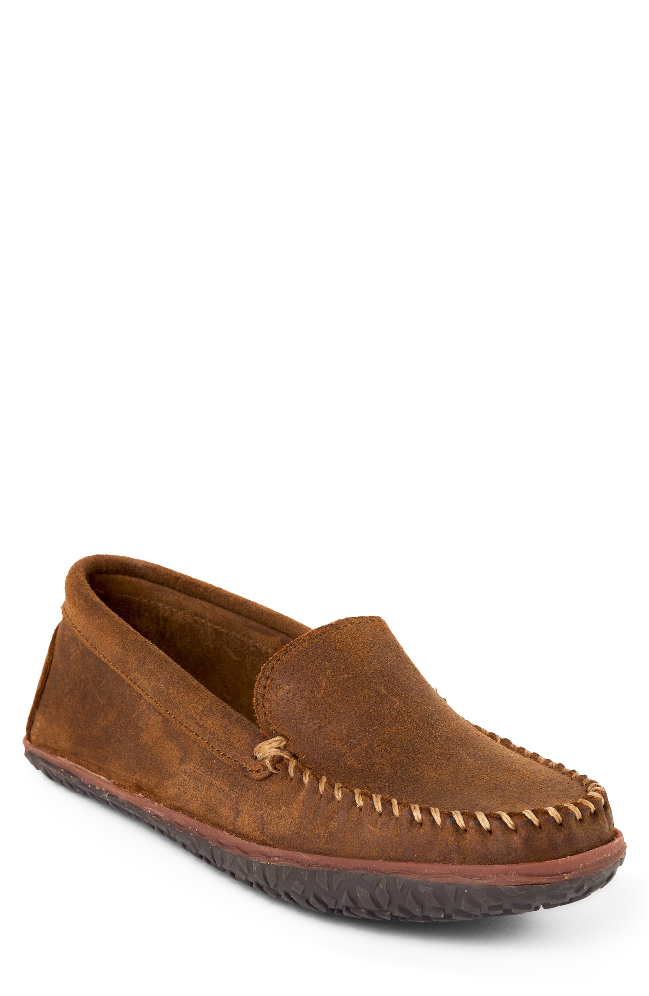 Minnetonka Venetian Tread Loafer, Main, color, Brown