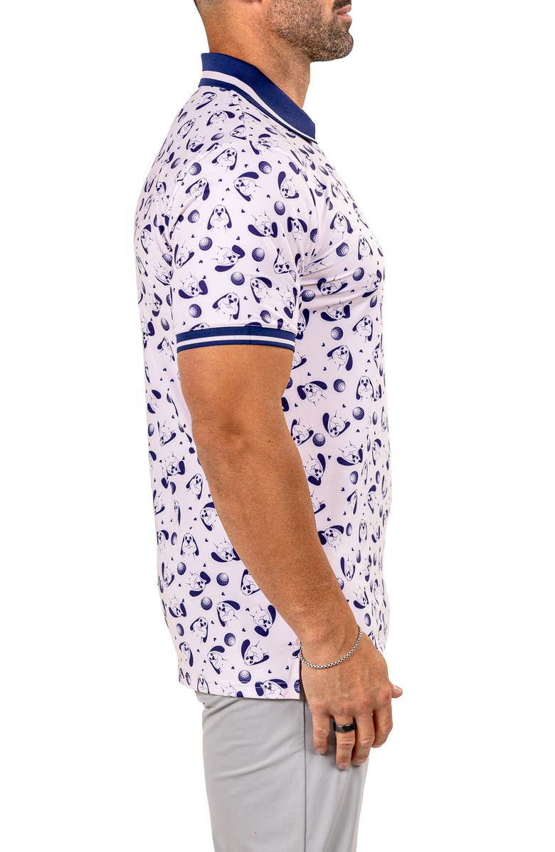 Maceoo Martyr0006 Print Zip Golf Polo, Alternate, color, 