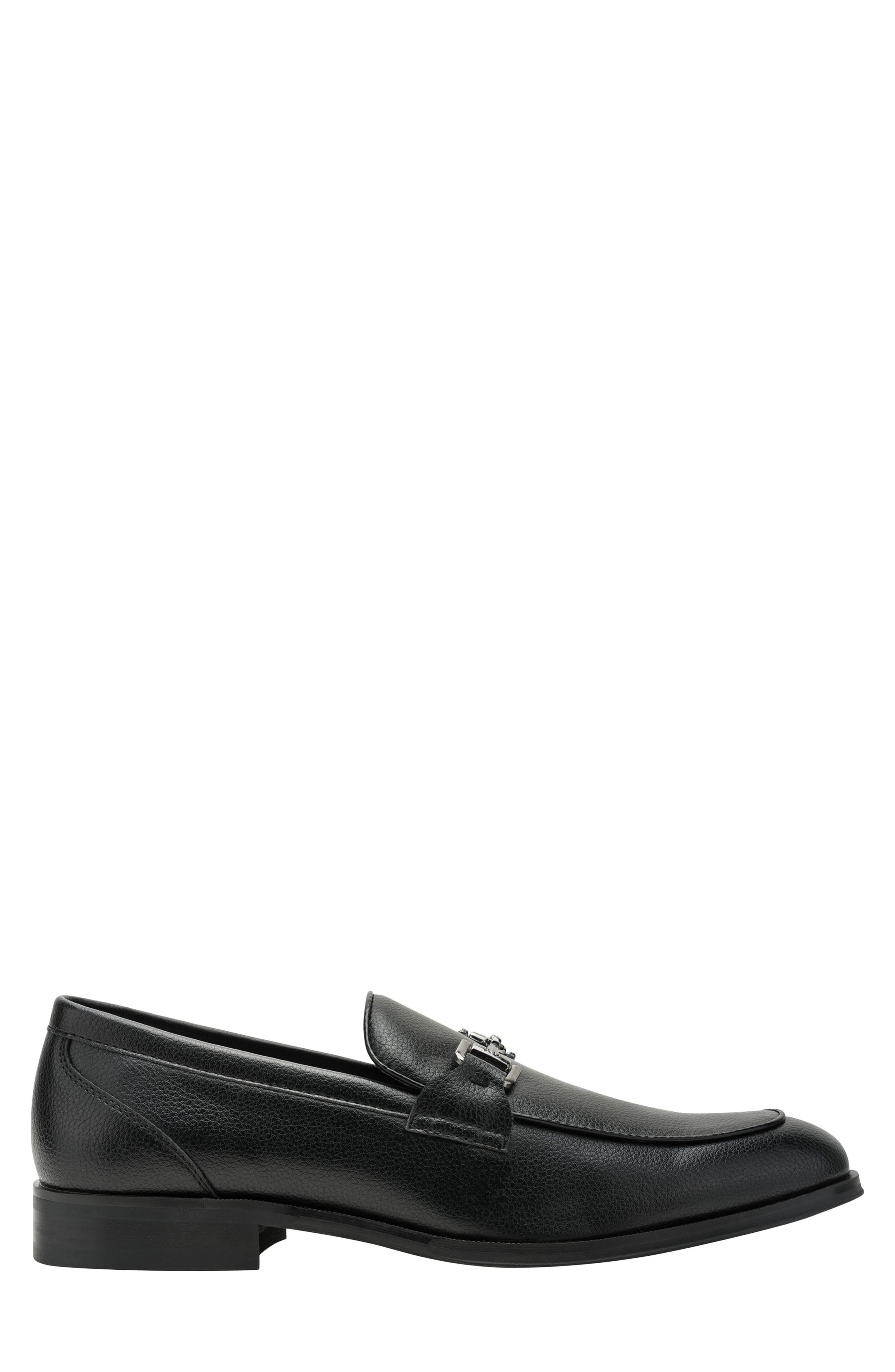 Miller Faux Leather Bit Loafer, Alternate, color, BLACK