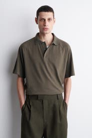 COS Relaxed Cotton-Linen Polo Shirt