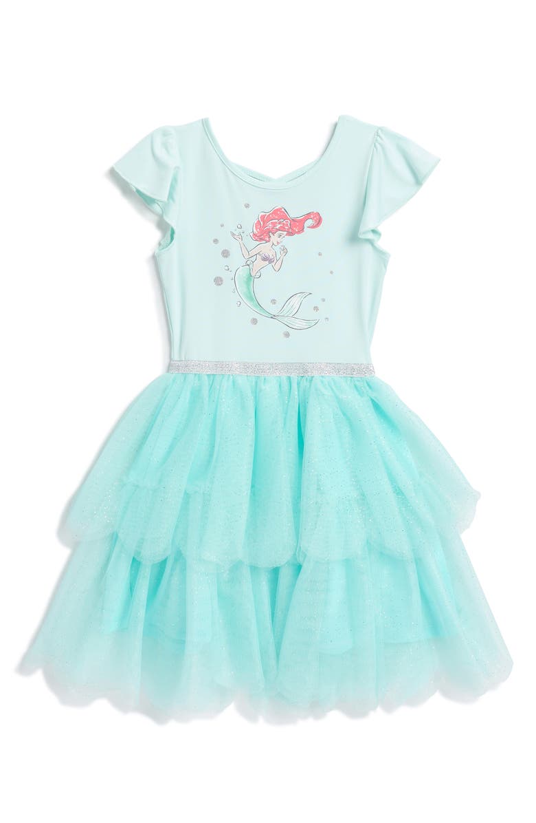Happy Threads Kids' Disney<sup>®</sup> Ariel Tutu Dress, Main, color,