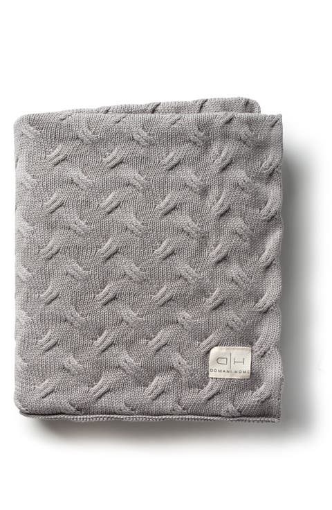 Wave Knit Throw Blanket