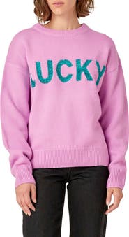 English Factory Glitter Lettering Sweater