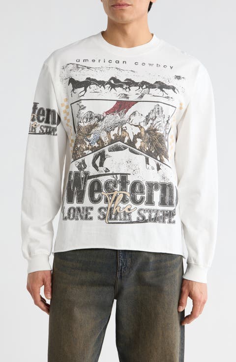 Western Long Sleeve Graphic T-Shirt