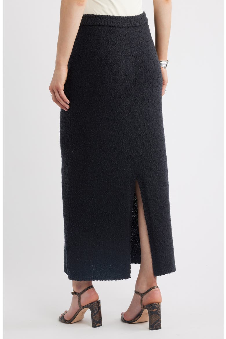 Bouclé Sweater Skirt, Alternate, color, BLACK