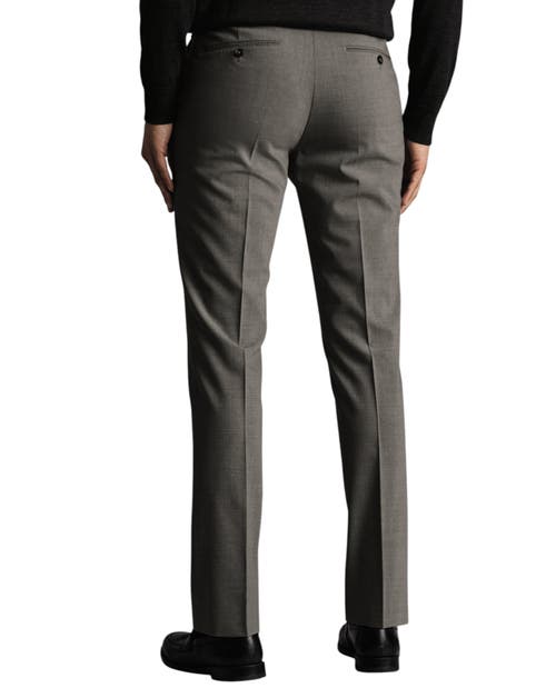 Charles Tyrwhitt Wool Stretch Slim Fit Pants In Gray