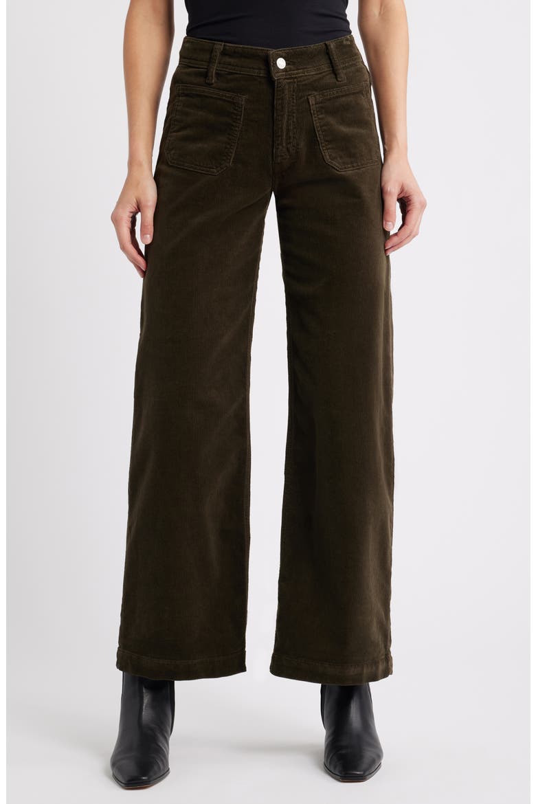 Paloma Marine Patch Pocket Corduroy Wide Leg Pants, Main, color, DOLLAR BILL CORD