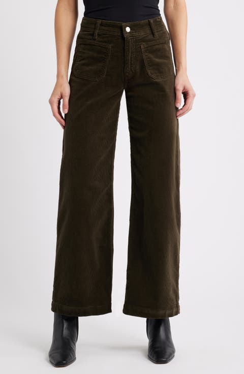 Paloma Marine Patch Pocket Corduroy Wide Leg Pants