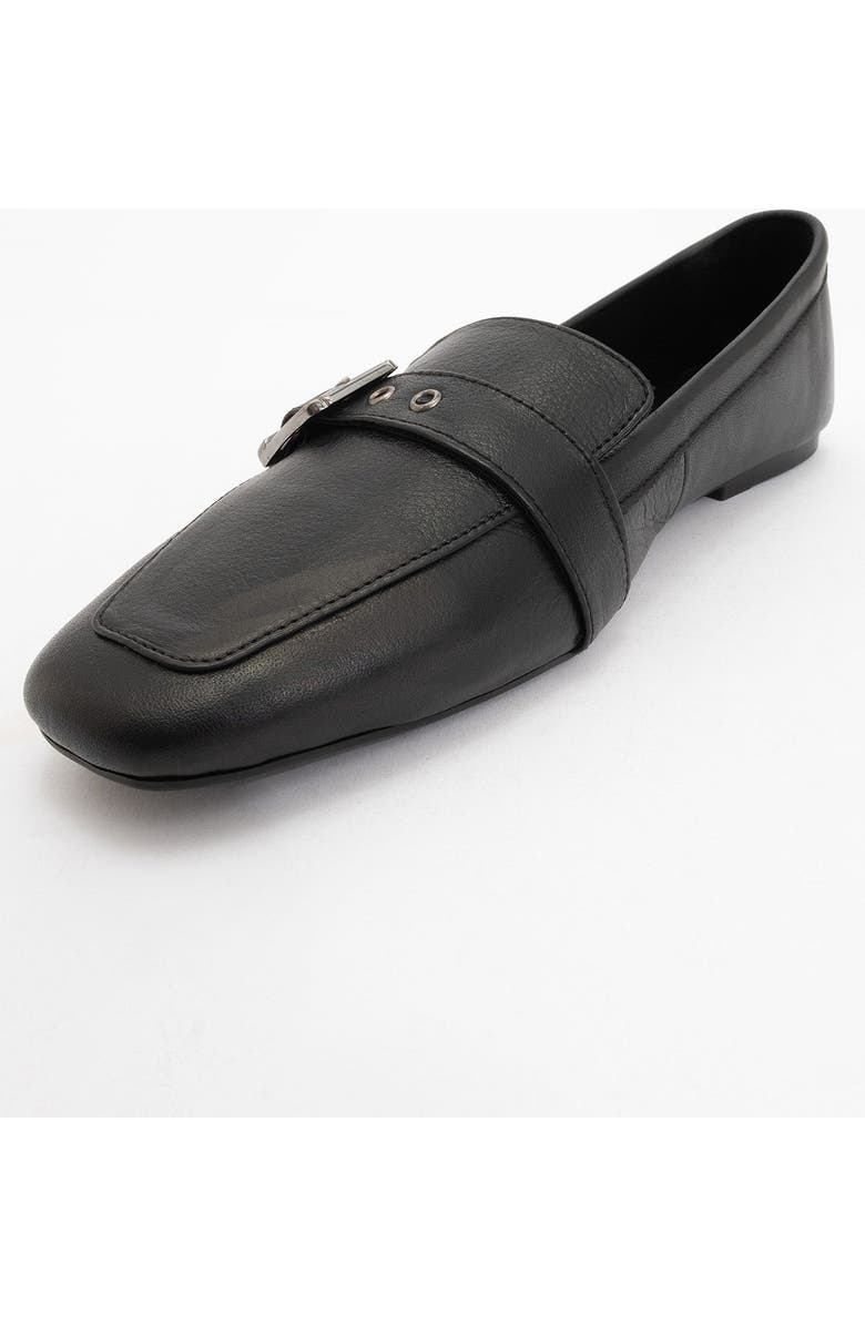 Forever & Always Shoes Noir Leather Flat Loafers, Alternate, color, Black Leather
