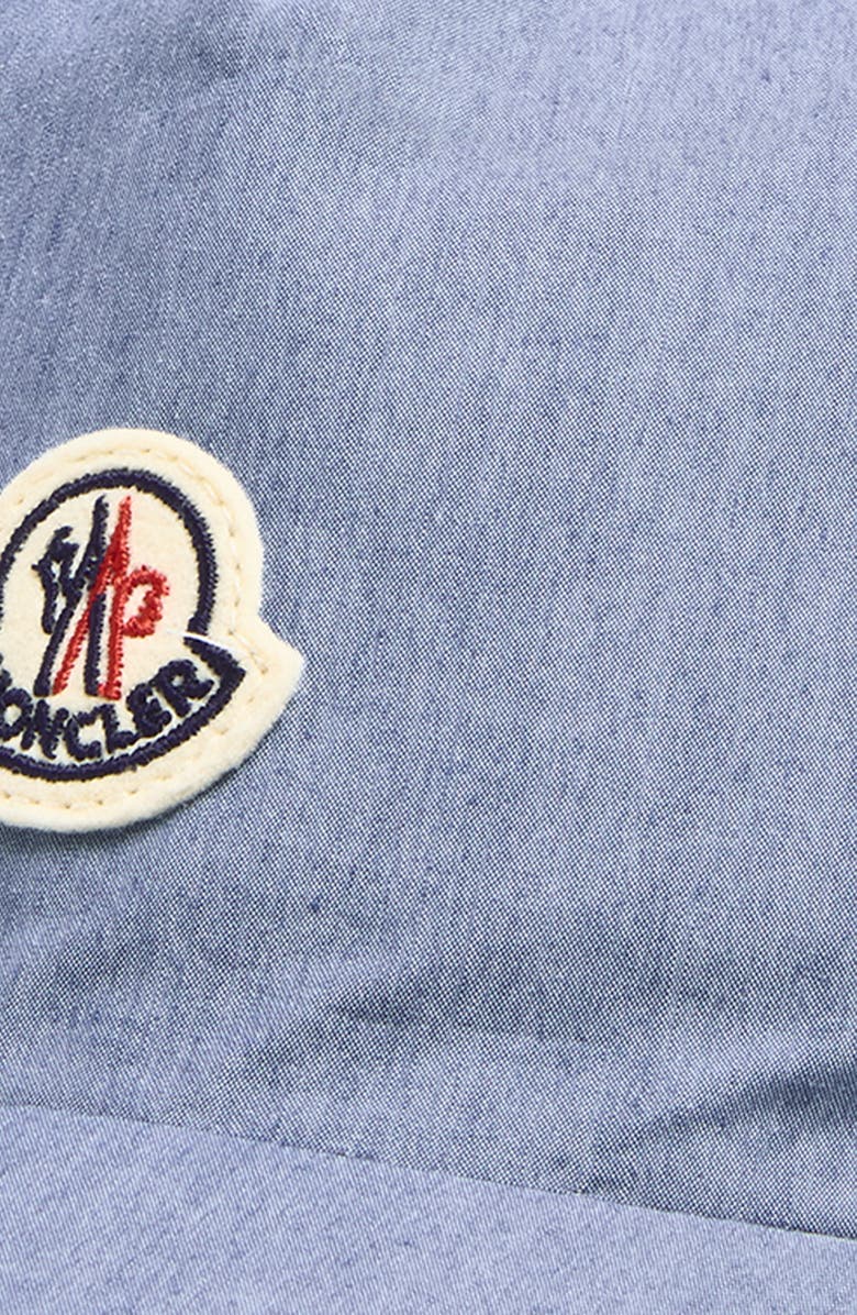 Moncler Kids' Logo Patch Chambray Baseball Cap, Alternate, color, Blue