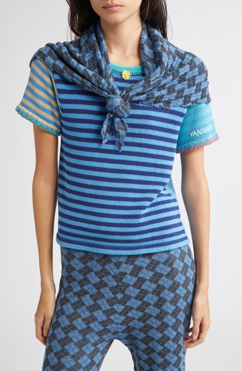 Basket Argyle Wool Shawl