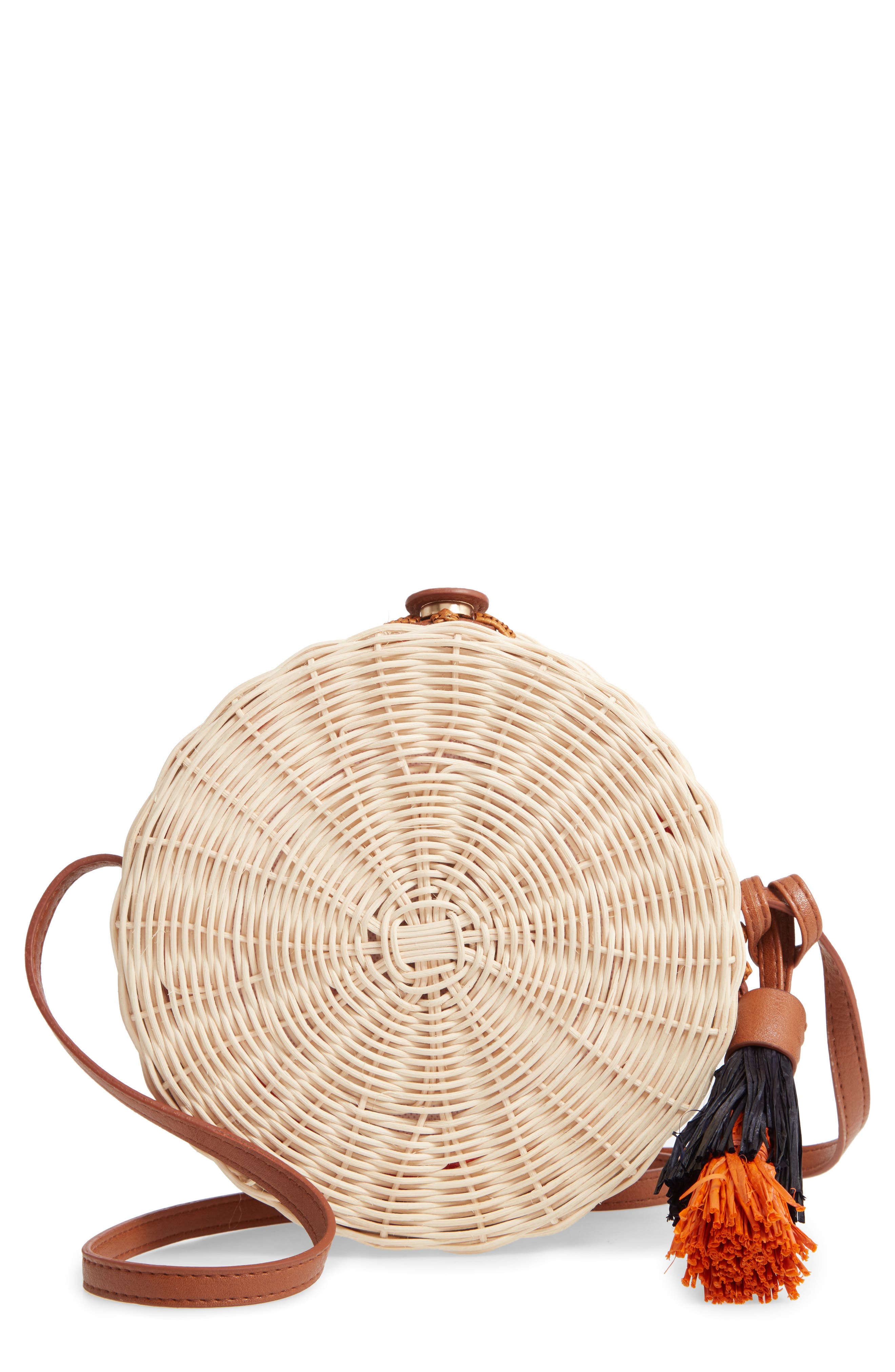 Wicker Canteen Bag, Main, color, LIGHT NATURAL