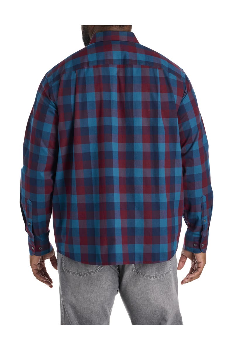 Untuckit Fit by Dxl Big & Tall Heinrich Flannel Sport Shirt, Alternate, color, Blue