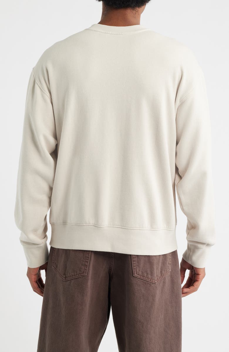 Vans Logo Cotton Graphic Crewneck Sweatshirt, Alternate, color, Oatmeal