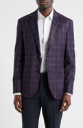 Nordstrom Purple Shadow Check Wool Sport Coat