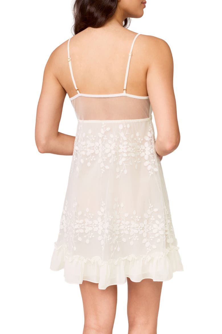 Tidal Embroidered Chiffon Chemise, Alternate, color, IVORY