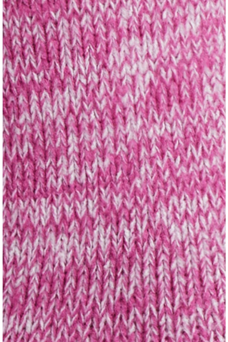 Rib Slouchy Quarter Socks, Alternate, color, CHROMA PINK