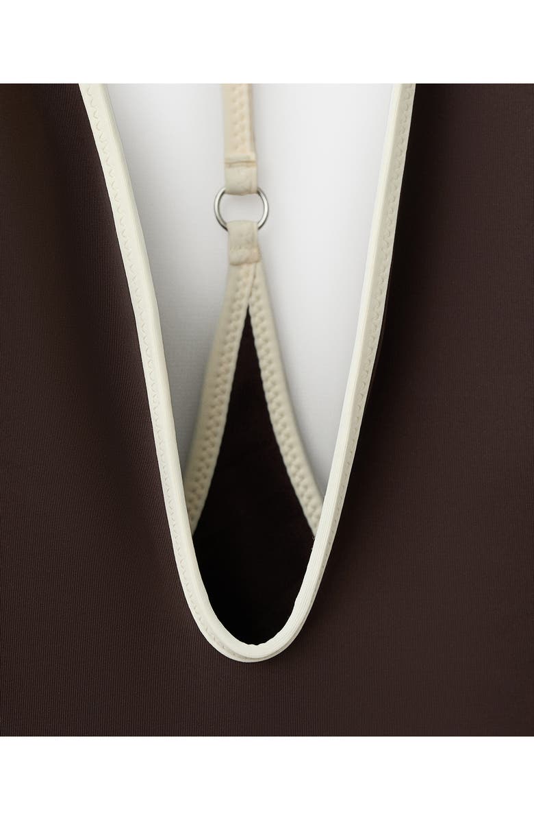 MANGO Plunge Racerback One-Piece Swimsuit, Alternate, color, 